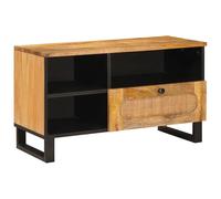 vidaXL TV Cabinet with Drawer Brown 80 x 33 x 46 cm Solid Mango Wood, Rectangula