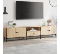 Vidaxl Tv Cabinet With Drawer Sonoma Oak 200X25X44 Cm Engineered Wood
