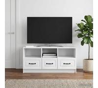 VidaXL TV Cabinet With Drawer White 102 X 34.5 X 47 Cm Engineered Wood