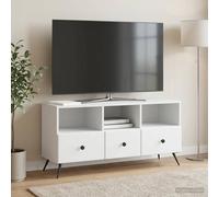 VidaXL TV Cabinet With Drawer White 102 X 34.5 X 50 Cm Engineered Wood