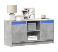 Vidaxl Tv Cabinet With Led Concrete Grey 100X34X50 Cm Engineered Wood