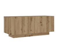 vidaXL TV Cabinet with LED Lights Artisan Oak 100x35x40 cm Engineered Wood