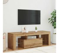 vidaXL TV Cabinet with LED Lights Artisan Oak 120x36.5x40 cm Engineered Wood