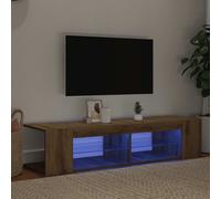 vidaXL TV Cabinet with LED Lights Artisan Oak 135x39x30 cm Engineered Wood