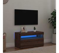 vidaXL TV Cabinet with LED Lights Artisan Oak 75x35x40 cm Engineered Wood