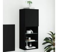 vidaXL TV Cabinet with LED Lights Black 40.5x30x102 cm