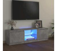 vidaXL TV Cabinet with LED Lights Concrete Grey 120x30x36 cm