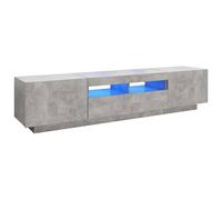 vidaXL TV Cabinet with LED Lights Concrete Grey TV Stand Unit Hifi Cabinet
