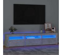 vidaXL TV Cabinet with LED Lights Concrete Grey 180x35x40 cm