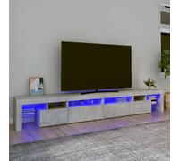 Vidaxl Tv Cabinet With Led Lights Concrete Grey 260X36.5X40 Cm