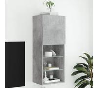 vidaXL TV Cabinet with LED Lights Concrete Grey 40.5x30x102 cm, Grey