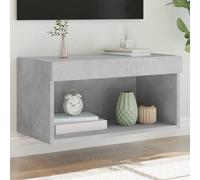 vidaXL TV Cabinet with LED Lights Concrete Grey 60x30x30 cm