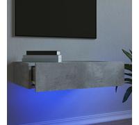 Vidaxl Tv Cabinet With Led Lights Concrete Grey 60X35X15.5 Cm