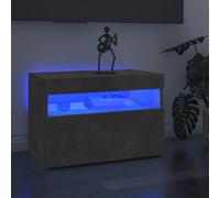 vidaXL - Modern TV Cabinet in Style Concrete Grey with Ambient RGB LED Lights, Versatile Living Room and Bedroom Furniture - 60x35x40cm