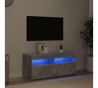 vidaXL TV Cabinet with LED Lights Concrete Grey 90x35x40 cm