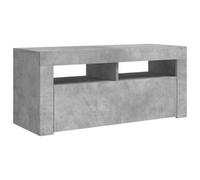 Vidaxl Tv Cabinet With Led Lights Concrete Grey 90X35X40 Cm
