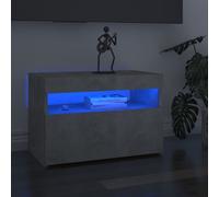 vidaXL TV Cabinet with LED Lights Concrete Grey Hifi Stand Desk Stereo Cabinet