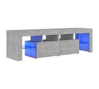 vidaXL TV Cabinet with LED Lights Concrete Grey HiFi Stand Desk Stereo Cabinet