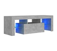 Vidaxl Tv Cabinet With Led Lights Concrete Grey 120X35X40 Cm