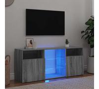vidaXL TV Cabinet with LED Lights Grey Sonoma 120x30x50 cm