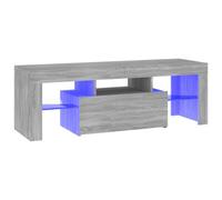vidaXL TV Cabinet with LED Lights Grey Sonoma TV Stand Media Unit HiFi Cabinet