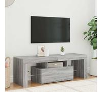 vidaXL TV Cabinet with LED Lights Grey Sonoma 120x35x40 cm