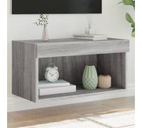 vidaXL TV Cabinet with LED Lights Grey Sonoma 60x30x30 cm
