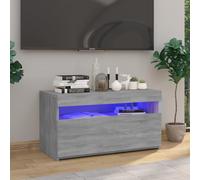 (grey sonoma, 75 x 35 x 40 cm) vidaXL TV Cabinet with LED Lights Sideboard TV Stand TV Unit Hifi Cabinet