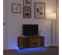 vidaXL TV Cabinet with LED Lights Old Wood 100x41x50 cm