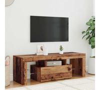 vidaXL TV Cabinet with LED Lights Old Wood 120x36.5x40 cm Engineered Wood