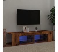 vidaXL TV Cabinet with LED Lights Old Wood 135x39x30 cm Engineered Wood