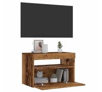 vidaXL TV Cabinet with LED Lights Old Wood 60x35x40 cm Engineered Wood