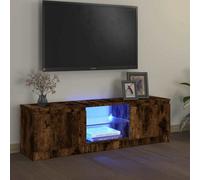 (Smoked oak) vidaXL TV Cabinet with LED Lights TV Stand TV Unit Hall Entertainment Cenrtre
