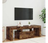 Vidaxl Tv Cabinet With Led Lights Smoked Oak 120X35X40 Cm