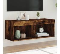 Wall Mounted TV Cabinet Media Entertainment Television RGB LED Lights Wall Unit