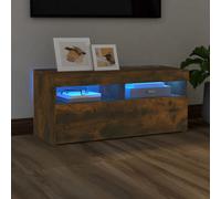 (Smoked oak) vidaXL TV Cabinet with LED Lights Sideboard TV Stand TV Unit Hifi Cabinet