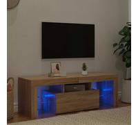 vidaXL TV Cabinet with LED Lights Sonoma Oak 120x35x40 cm