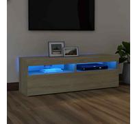 Vidaxl Tv Cabinet With Led Lights Sonoma Oak 120X35X40 Cm