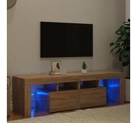 vidaXL TV Cabinet with LED Lights Sonoma Oak 140x36.5x40 cm