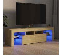 vidaXL TV Cabinet with LED Lights Sonoma Oak 140x36.5x40 cm UK
