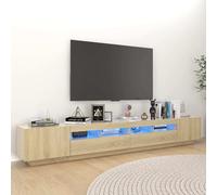 vidaXL TV Cabinet with LED Lights Sonoma Oak 260x35x40 cm UK