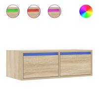 vidaXL TV Cabinet with LED Lights Sonoma Oak 75x35.5x25 cm TV stand