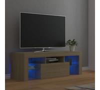 vidaXL TV Cabinet with LED Lights Sonoma Oak Hifi Stand TV Unit Hifi Cabinet
