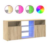 vidaXL TV Cabinet with LED Lights Sonoma Oak Living Room Bedroom TV Stand