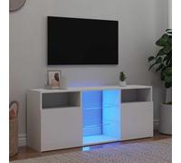 vidaXL TV Cabinet with LED Lights White Living Room Hanging TV Stand Unit