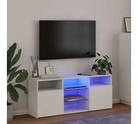 Vidaxl Tv Cabinet With Led Lights White 120X30X50 Cm