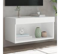 vidaXL TV Cabinet with LED Lights TV Stand Media Cabinet TV Console Unit White