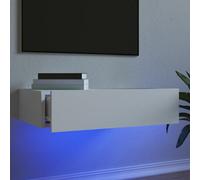 Vidaxl Tv Cabinet With Led Lights White 60X35X15.5 Cm