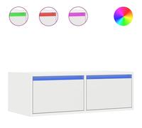 vidaXL TV Cabinet with LED Lights White 75x35.5x25 cm TV stand