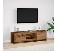 vidaXL TV Cabinet with LED Old Wood 140 x 34 x 40 cm Engineered Wood